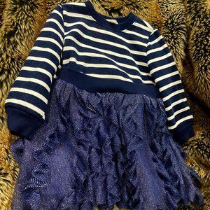 J.Crew Crewcuts Girls' crewneck mixy dress with tulle size 2